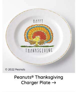 PEANUTS THANKSGIVING CHARGER PLATE