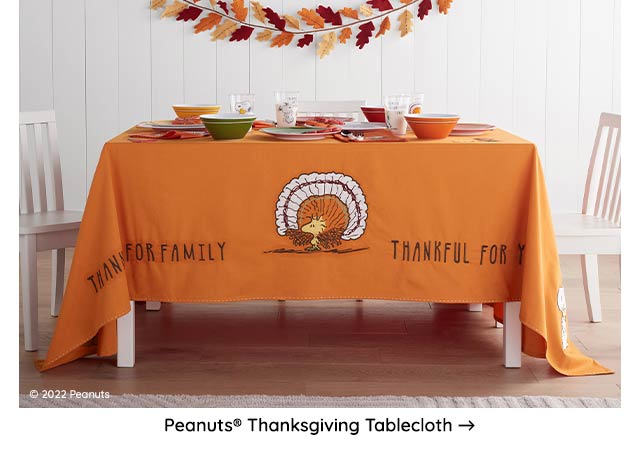 PEANUTS THANKSGIVING TABLECLOTH