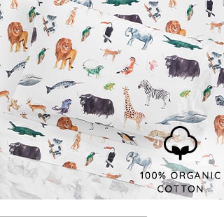 BRENDAN ANIMALS ORGANIC SHEET SET