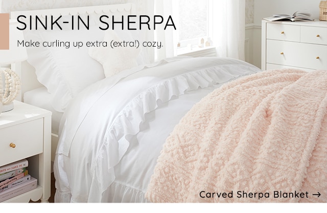 CARVED SHERPA BLANKET