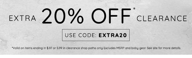 EXTRA 20% OFF CLEARANCE