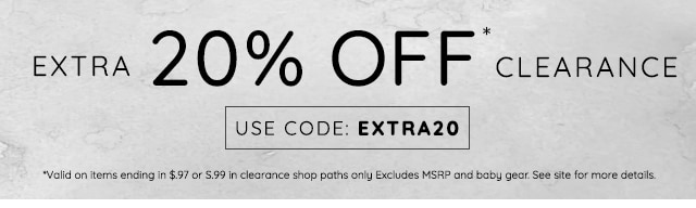 EXTRA 20% OFF CLEARANCE