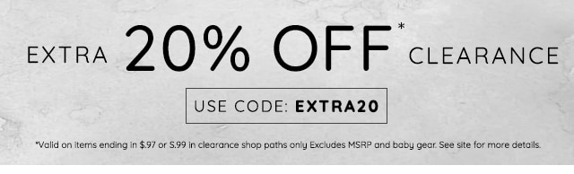 EXTRA 20% OFF CLEARANCE