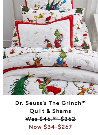 DR. SEUSS'S THE GRINCH QUILT AND SHAMS