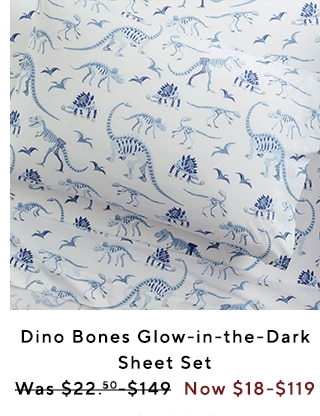 DINO BONES GLOW IN THE DARK SHEET SET