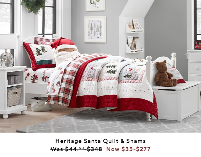 HERITAGE SANTA QUILT AND SHAMS