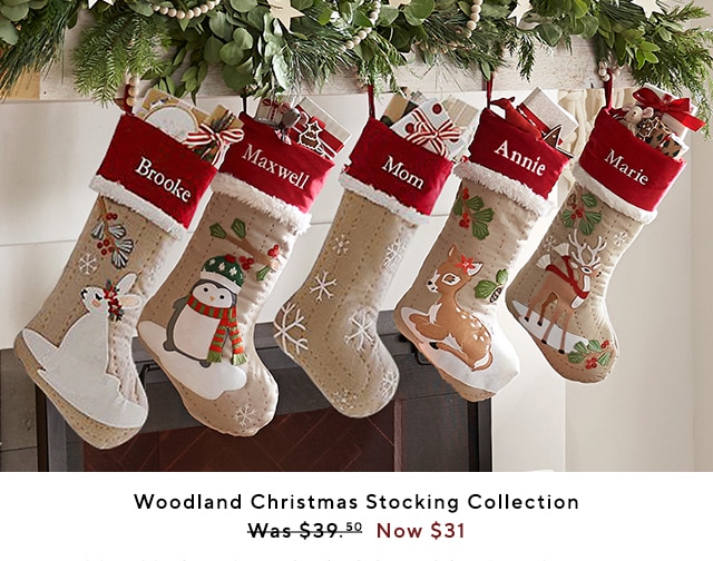 WOODLAND CHRISTMAS STOCKINGS COLLECTION