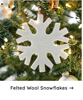 FELTED WOOL SNOWFLAKES