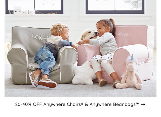 20-40% OFF ANYWHERE CHAIRS & ANYWHERE BEANBAGS