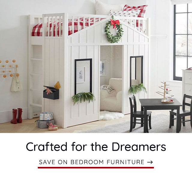 CRAFTED FOR THE DREAMERS. SAVE ON BEDROOM FURNITURE.