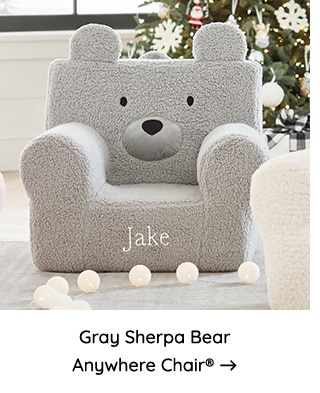 GRAY SHERPA BEAR ANYWHERE CHAIR