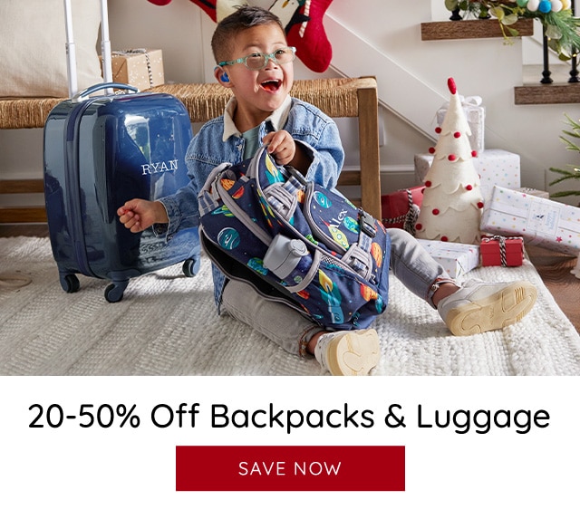 20-50% OFF BACKPACKS AND LUGGAGE