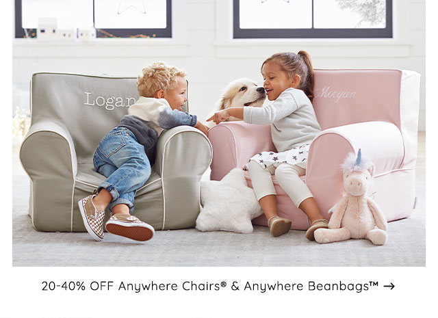 20-40% OFF ANYWHERE CHAIRS & ANYWHERE BEANBAGS