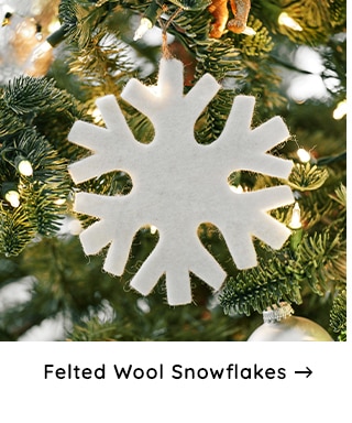 FELTED WOOL SNOWFLAKE ORNAMENT