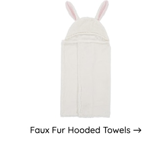 FAUX FUR HOODED TOWELS