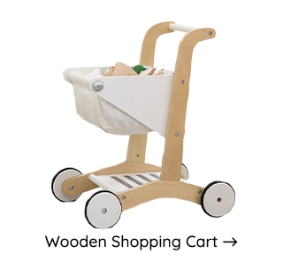 WOODEN SHOPPING CART