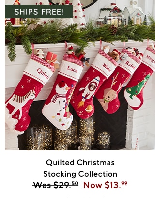 QUILTED CHRISTMAS STOCKING COLLECTION