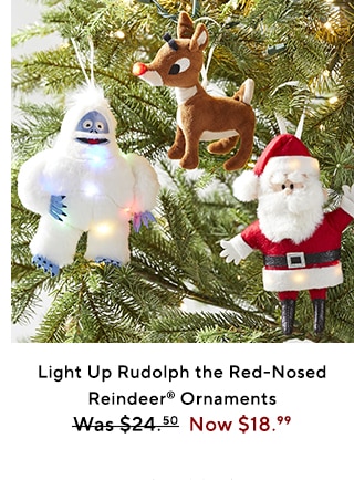 LIGHT UP RUDOLPH ORNAMNETS