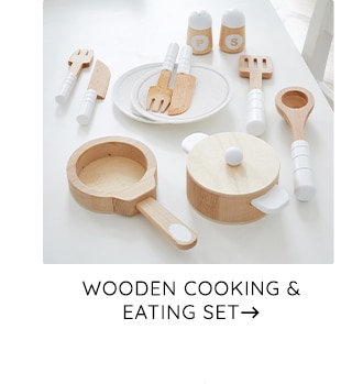 WOODEN COOKING AND EATING SET WOODEN COOKING EATING SET 