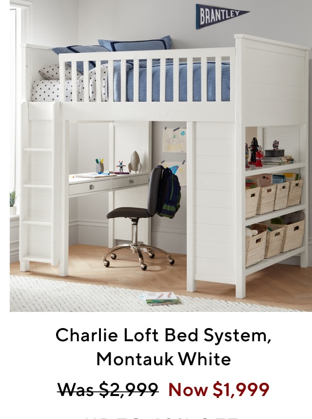 CHARLIE LOFT BED SYSTEM, MONTAUK WHITE