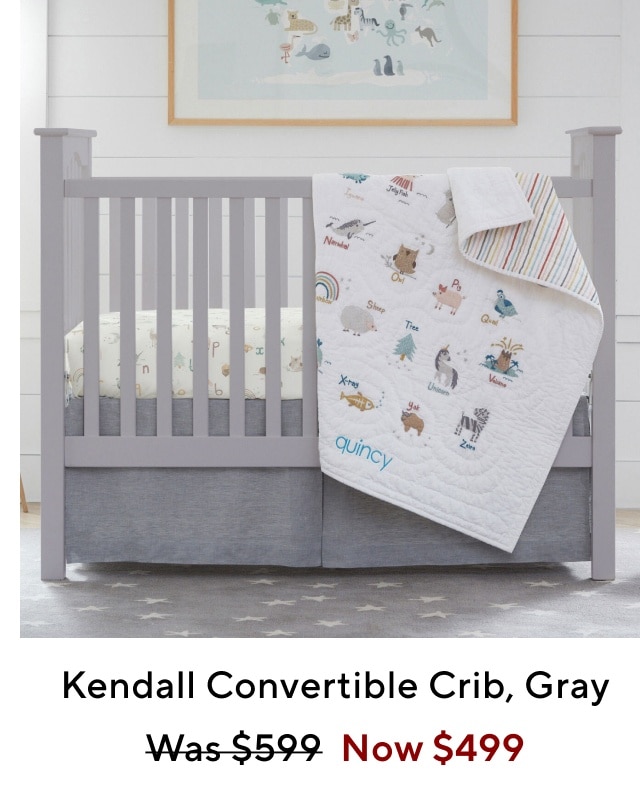 KENDALL CONVERTIBLE CRIB, GRAY