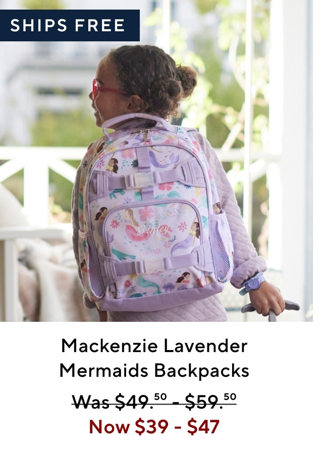 MACKENZIE LAVENDER MERMAIDS BACKPACKS