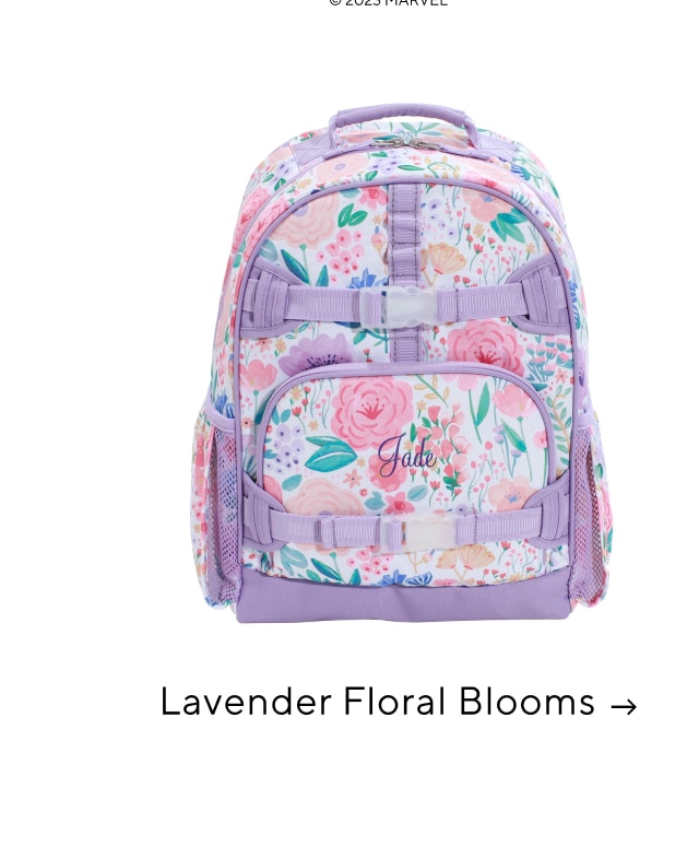 Pottery Barn Kids Mackenzie Backpack, Lavender Floral Bloom, Large