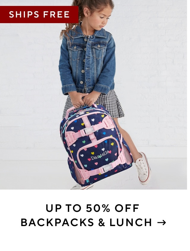 UP TO 50% OFF BACKPACKS & LUNCH