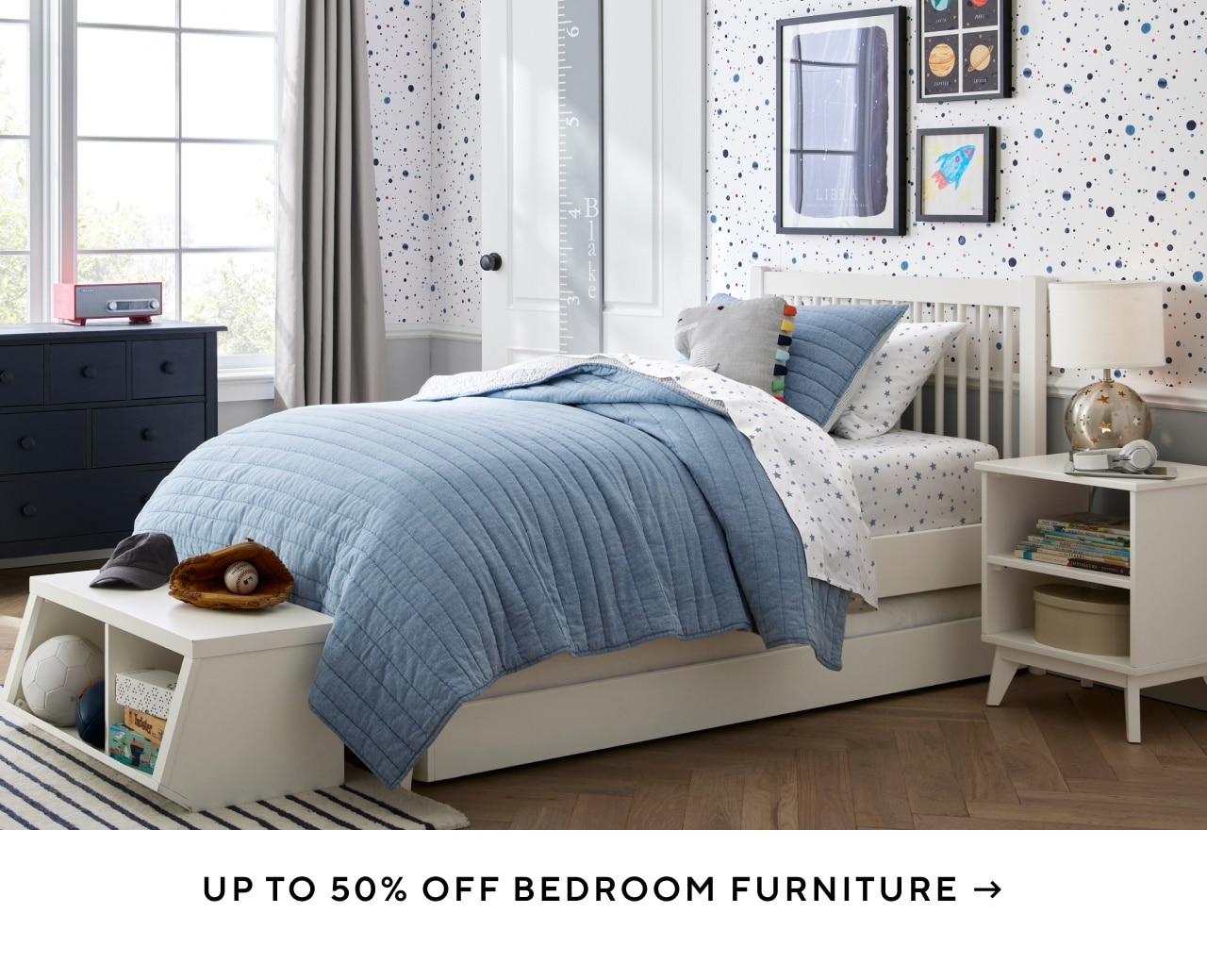 UP TO 50% OFF BEDROOM FURNITURE