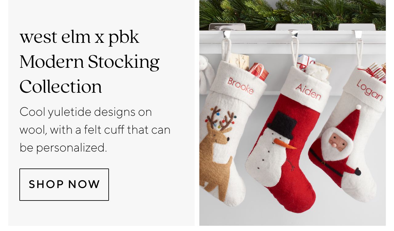 WEST ELM X PBK MODERN STOCKING COLLECTION