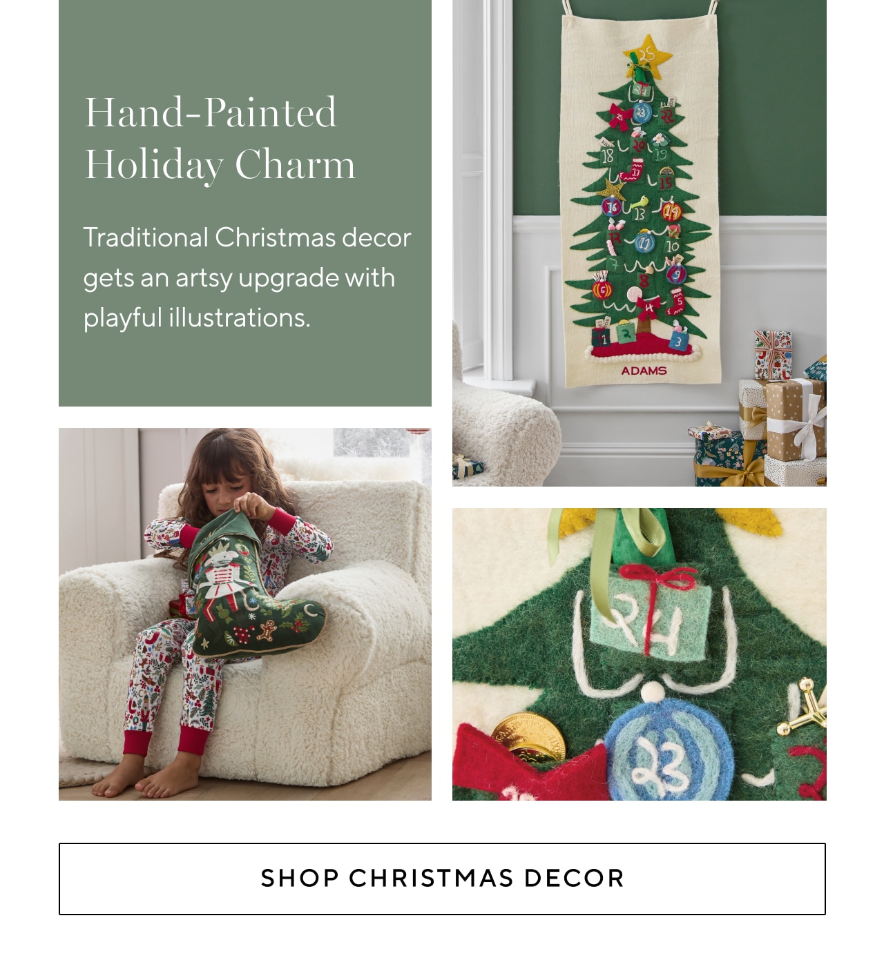 HAND-PAINTED HOLIDAY CHARM - SHOP CHRISTMAS DECOR