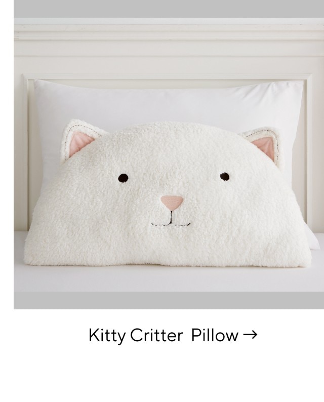 KITTY CRITTER PILLOW