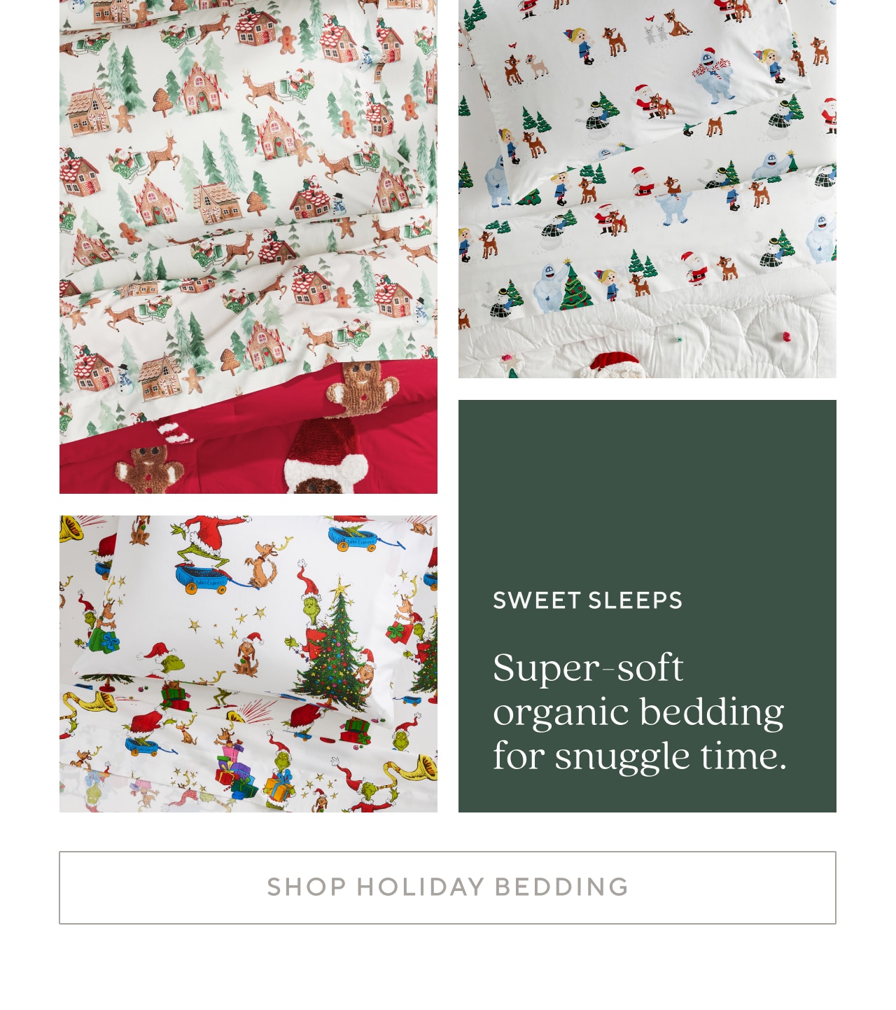 SHOP HOLIDAY BEDDING