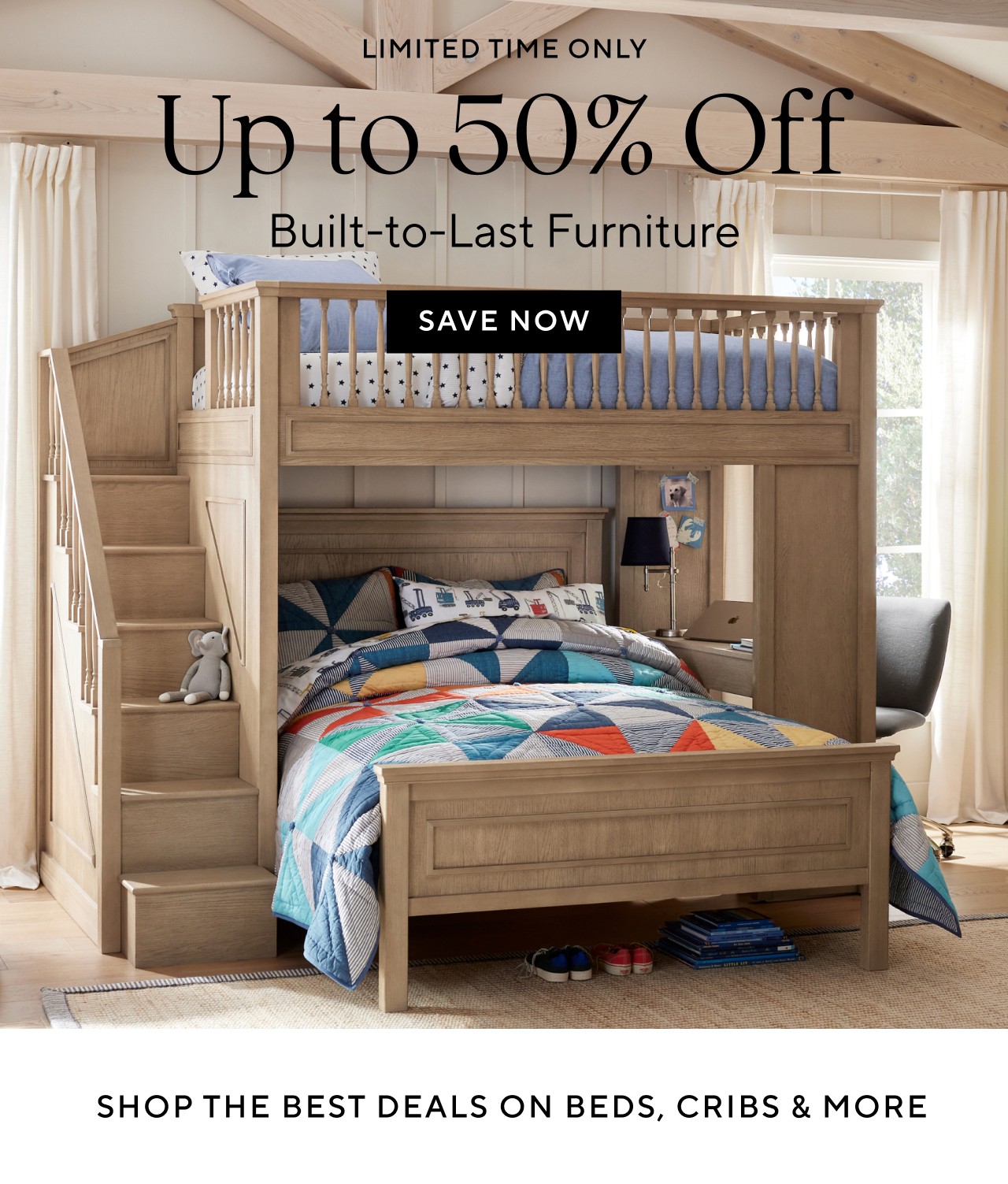 UP TO 50% OFF BUILT-TO-LAST FURNITURE