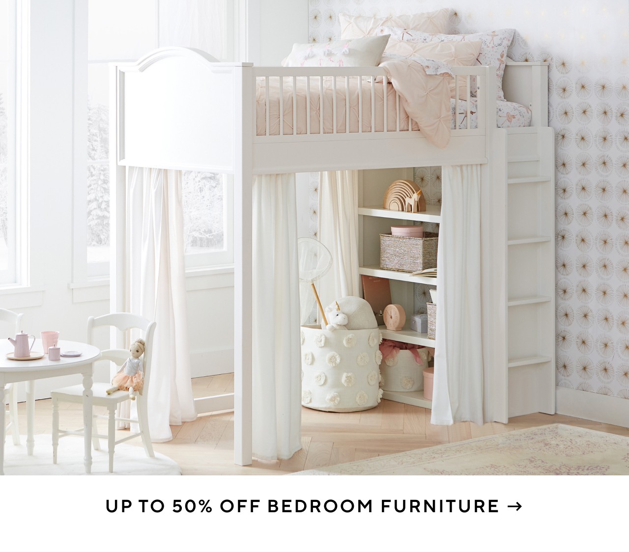 UP TO 50% OFF BEDROOM FURNITURE
