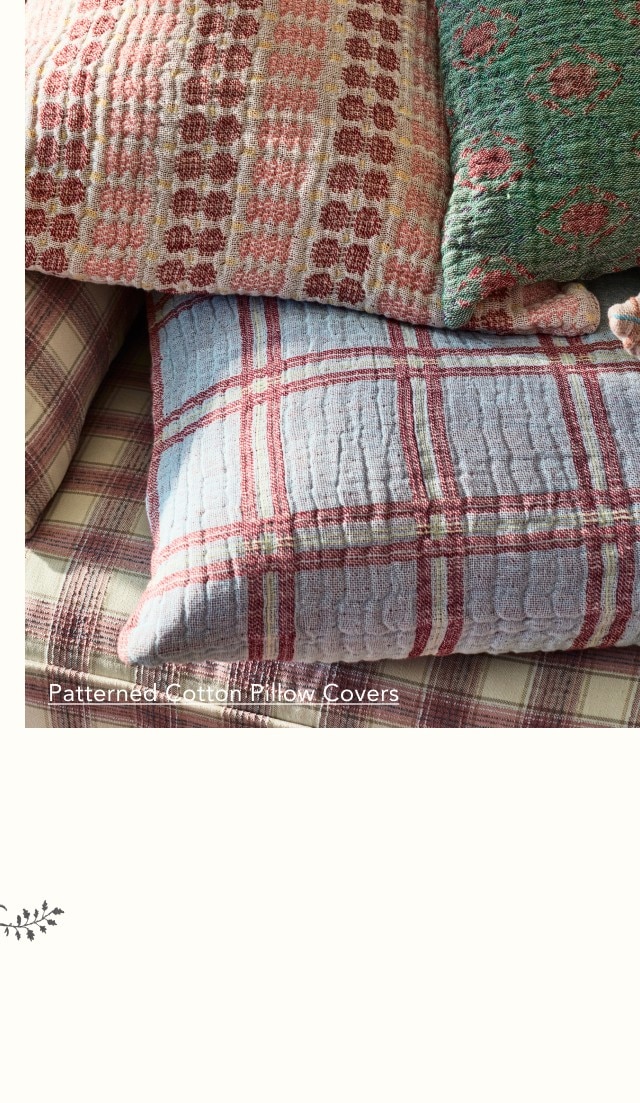 PATTERNED COTTON PILLOW COVERS