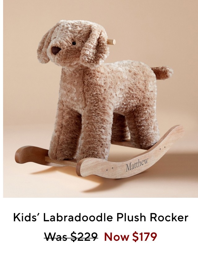 KIDS' LABRADOODLE PLUSH ROCKER