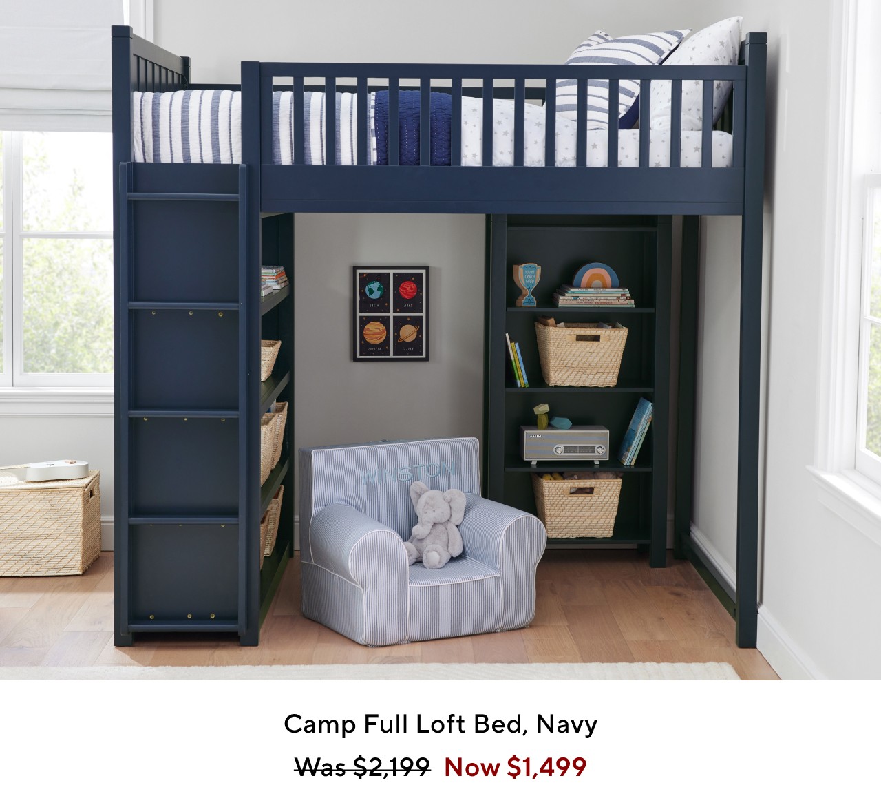 CAMP FULL LOFT BED, NAVY