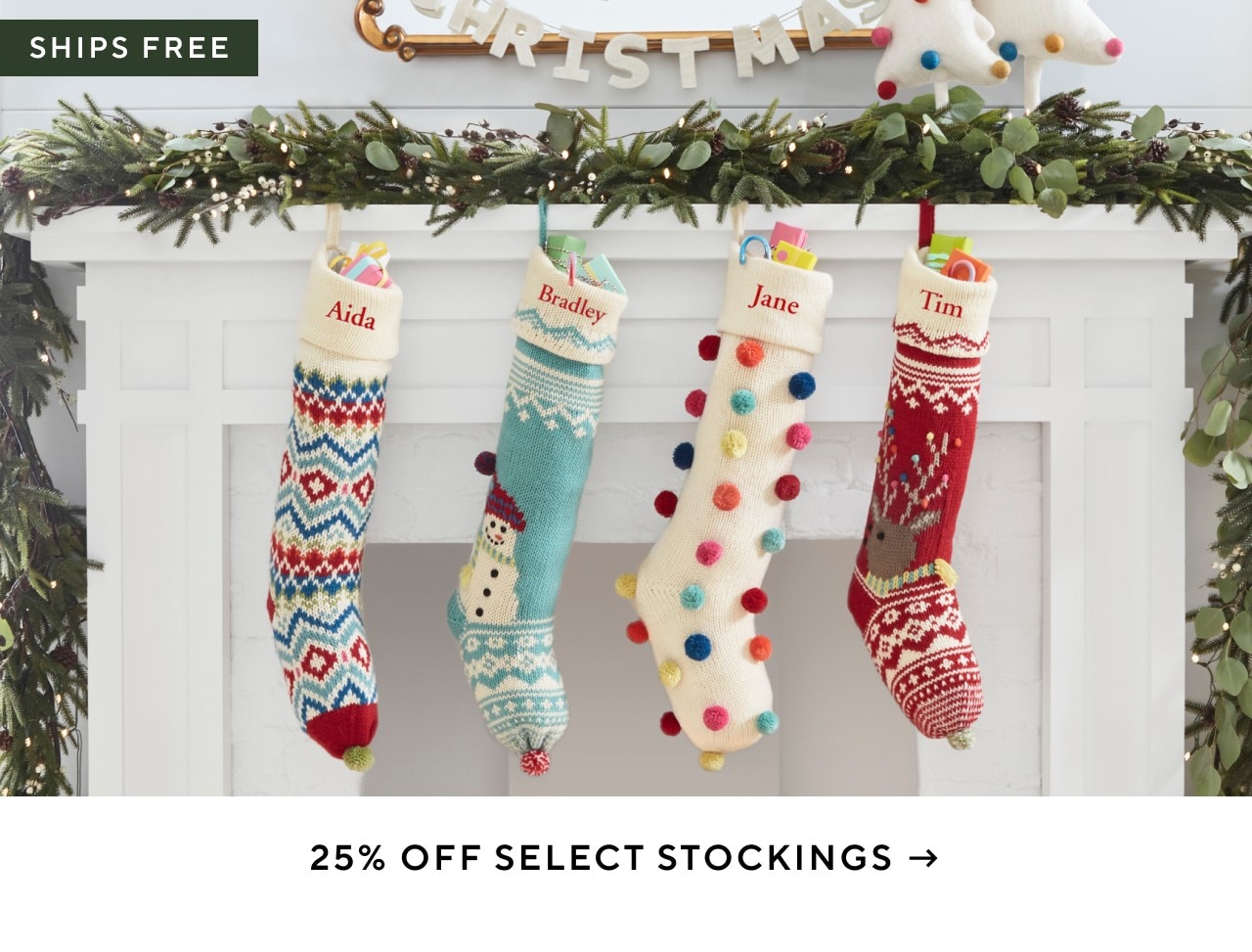 25% OFF SELECT STOCKINGS