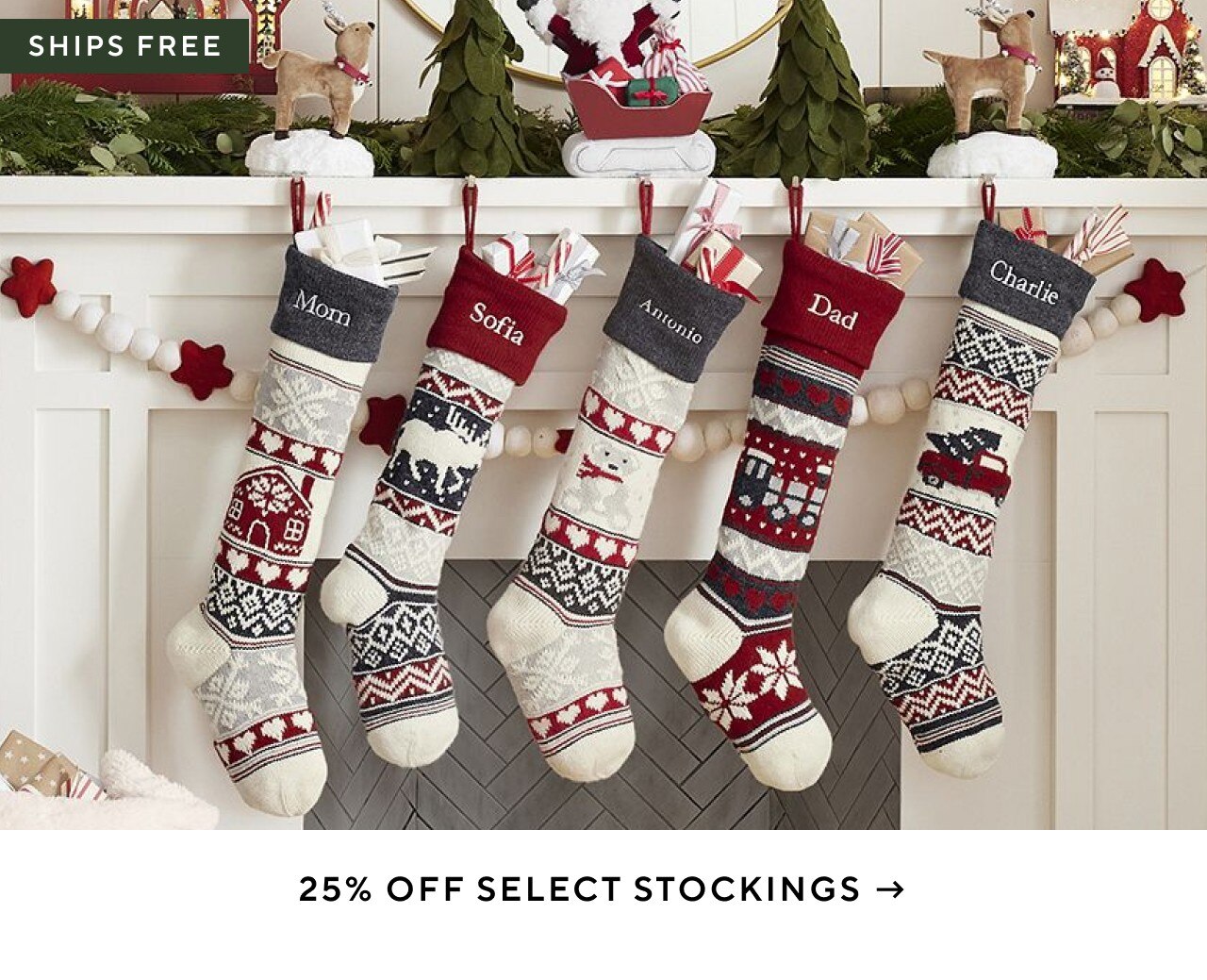 25% OFF SELECT STOCKINGS