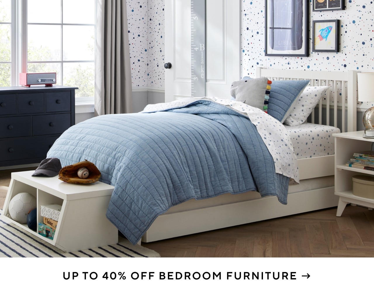 UP TO 40% OFF BEDROOM FURNITURE