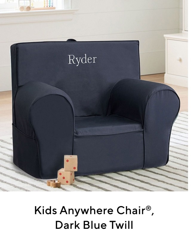 KIDS ANYWHERE CHAIR, DARK BLUE TWILL