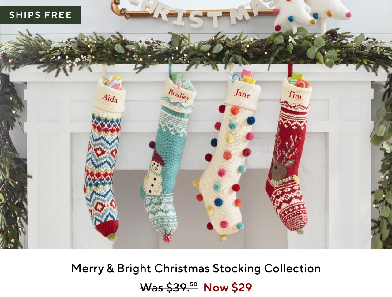 MERRY & BRIGHT CHRISTMAS STOCKING COLLECTION