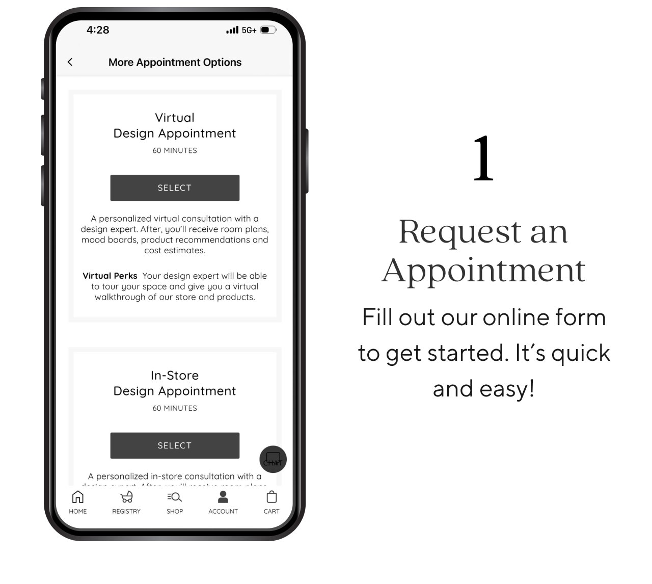 1. REQUEST AN APPOINTMENT