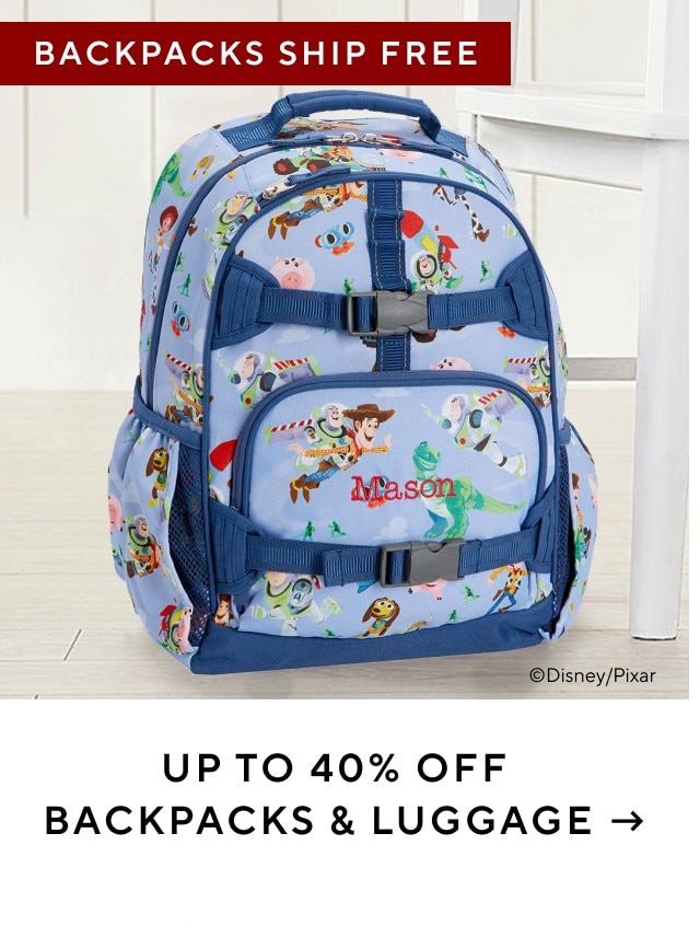 UP TO 40% OFF BACKPACKS & LUGGAGE