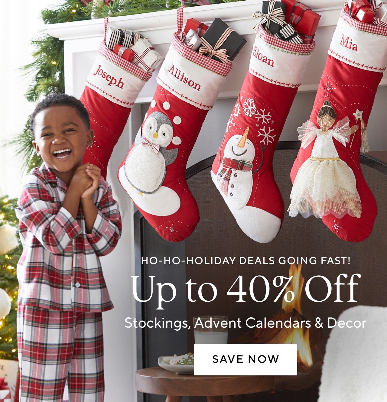 UP TO 40% OFF STOCKINGS, ADVENT CALENDARS & DECOR