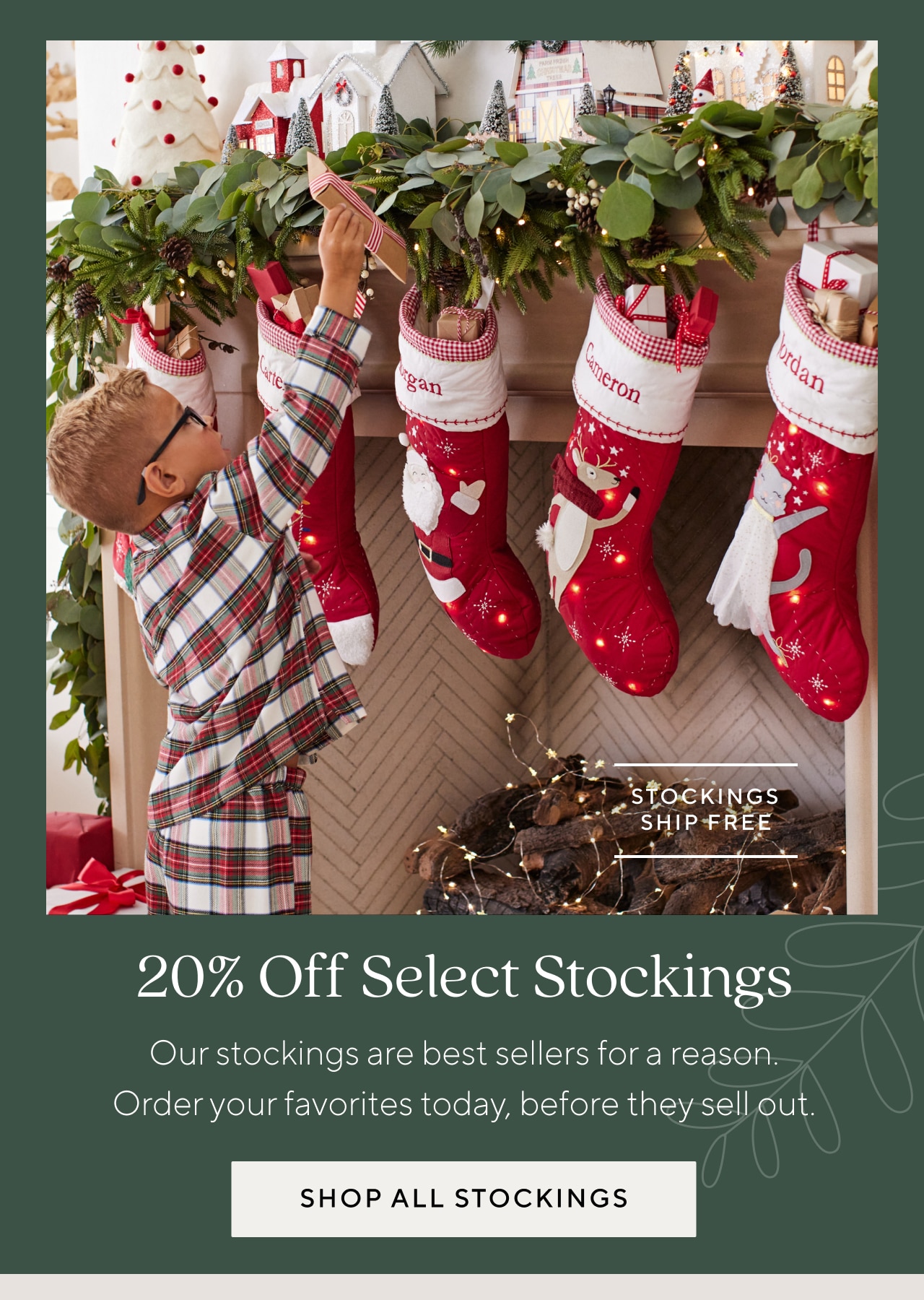 20% OFF SELECT STOCKINGS