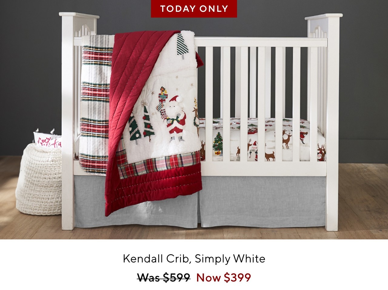 KENDALL CRIB, SIMPLY WHITE