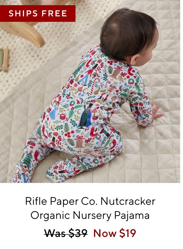 RIFLE PAPER CO. NUTCRACKER ORGANIC NURSERY PAJAMA