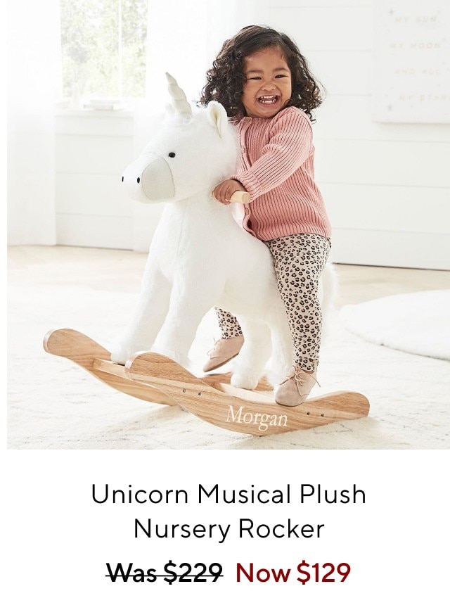 UNICORN MUSICAL PLUSH NURSERY ROCKER